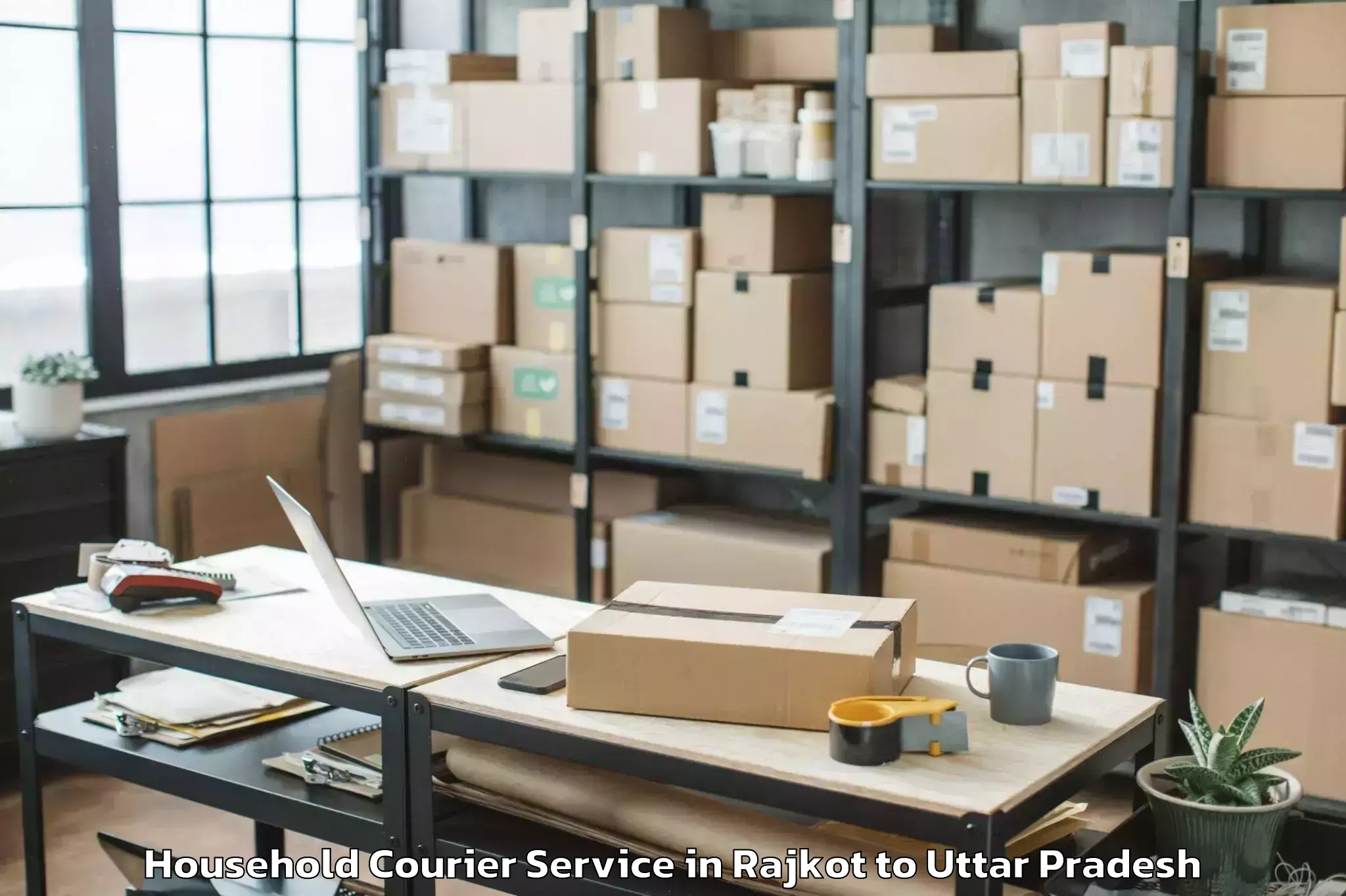 Book Rajkot to Gangoh Household Courier Online